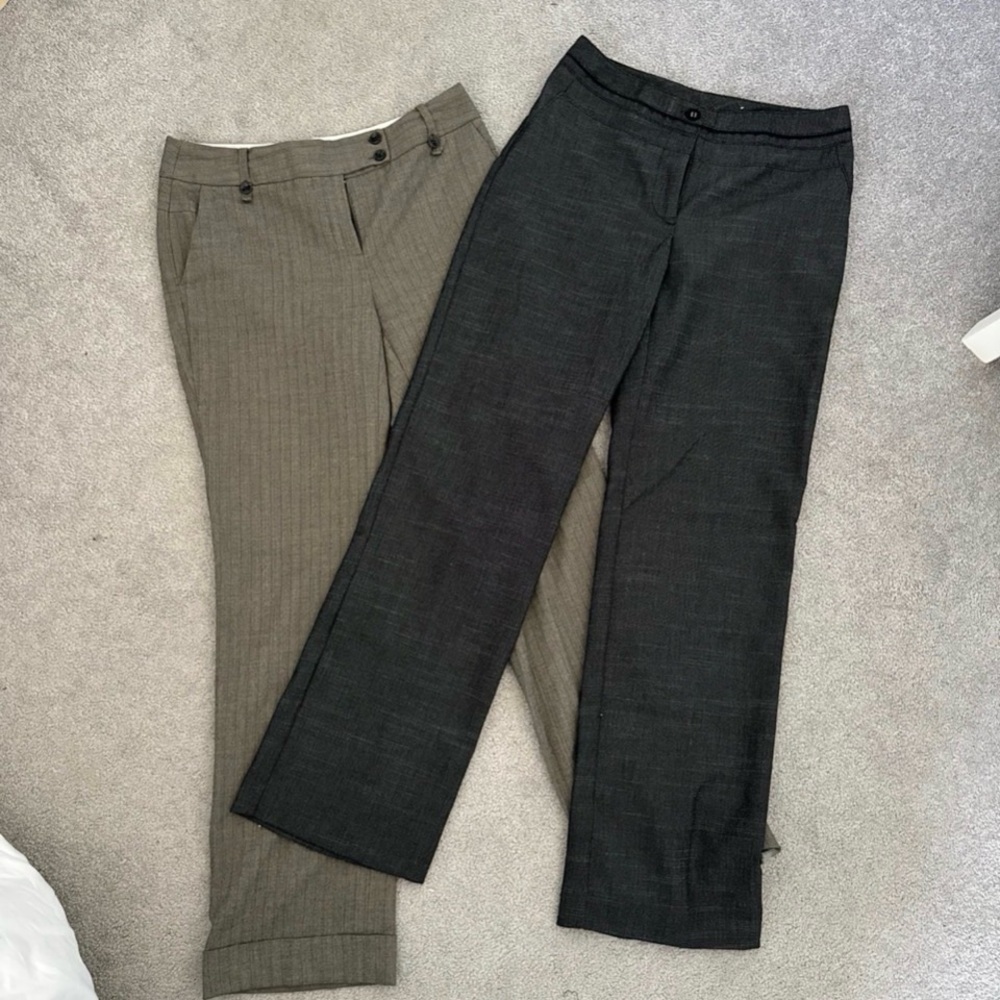 Two pairs Women's Classic Black and Gray Pants